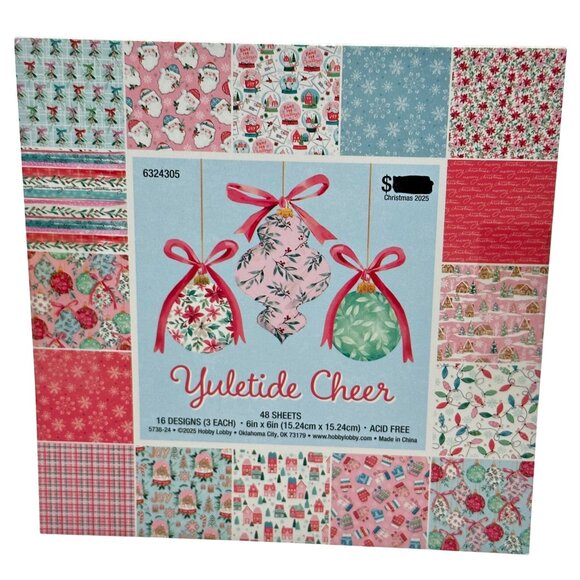 Yuletide Cheer 6x6 Paper Pad Christmas 2025 Scrapbook 48 Sheets Hobby Lobby New - Picture 1 of 16